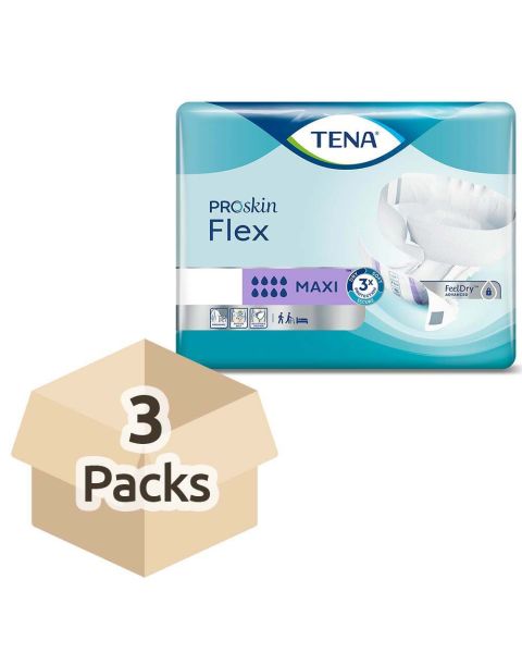 TENA ProSkin Flex Maxi - Medium - Case - 3 Packs of 22 