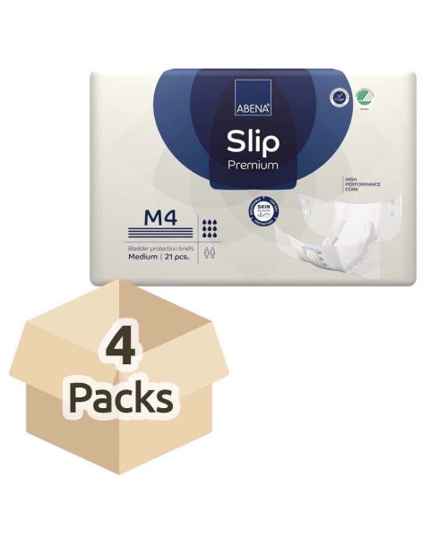 Abena Slip Premium M4 - Medium - Case - 4 Packs of 21 