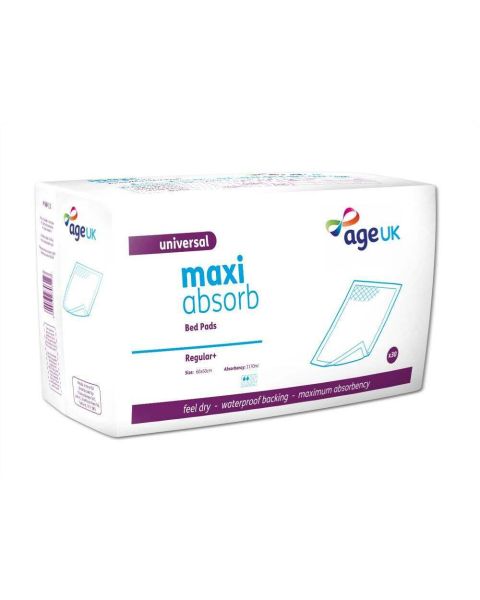 Age UK Maxi Absorb Bed Pads - 60cm x 60cm - Pack of 30 