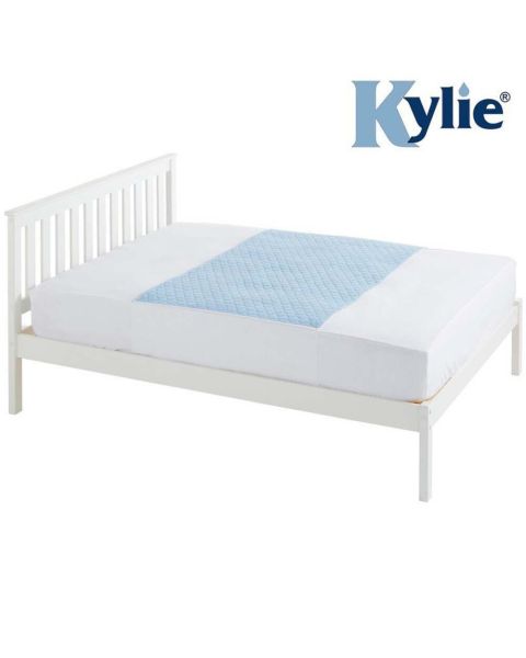 Kylie Washable Bed Pad - King (150cm x 91cm) - Blue - 5 Litres 