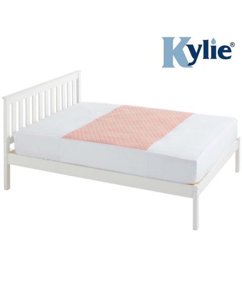 Kylie Washable Bed Pad - King (150cm x 91cm) - Pink - 5 Litres 