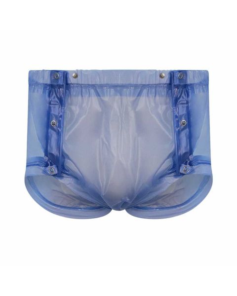 Suprima PVC Unisex Snap-On Plastic Pants - Blue - Medium 
