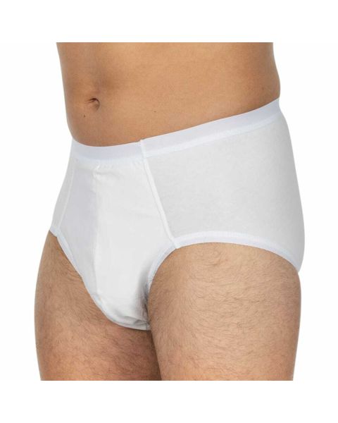Suprima BodyGuard Discreet Male Fixation Pants - White - Medium 