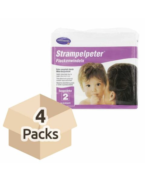 Strampelpeter Insert Pad - Level 2 - 11cm x 35cm - Case - 4 Packs of 56 