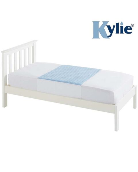 Kylie Washable Bed Pad - Single (91cm x 91cm) - Blue - 3 Litres 