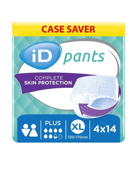 iD Pants Plus - Extra Large - Case - 4 Packs of 14 