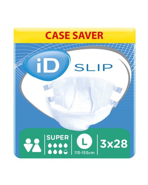 iD Slip Super - Large (Cotton Feel) - Case - 3 Packs of 28 