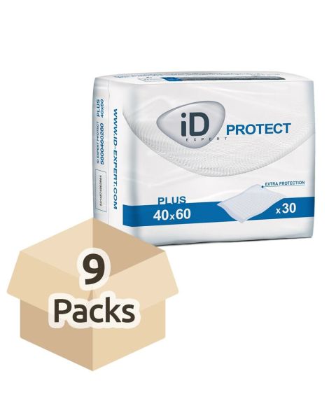 iD Expert Protect Plus - Bed Pad - 40cm x 60cm - Case - 9 Packs of 30 