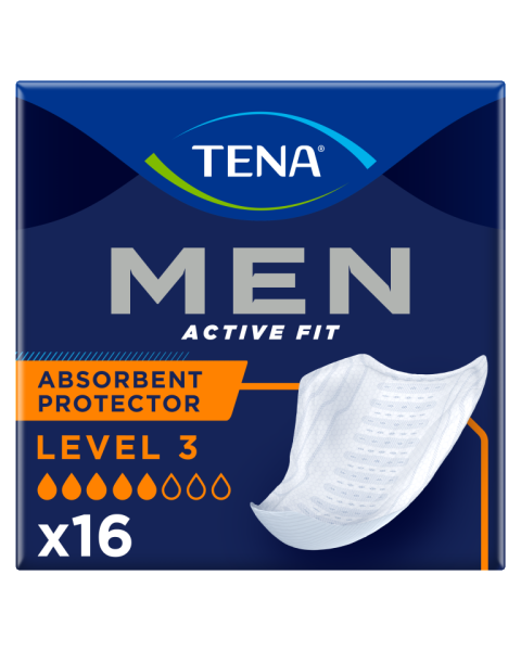 TENA Men Active Fit Absorbent Protector - Level 3 - Pack of 16 