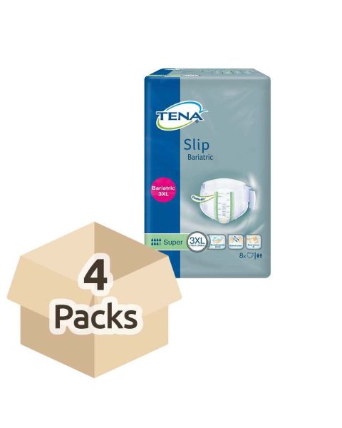 TENA Slip Bariatric Super - 3XL - Case - 4 Packs of 8 