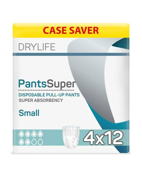 Drylife Pants Super - Small - Multipack - 4 Packs of 12 