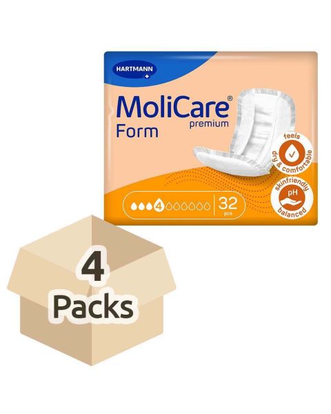 MoliCare Premium Form 4D - Case - 4 Packs of 32 