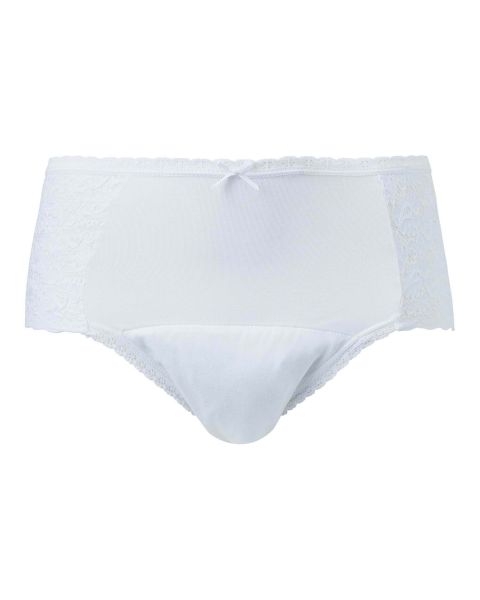 Drylife Ladies Washable Lace Incontinence Underwear - White - Medium 