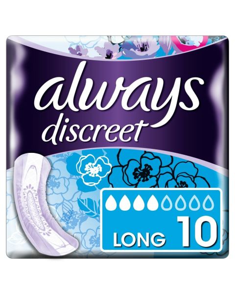 Always Discreet Pads Long - Pack of 10 