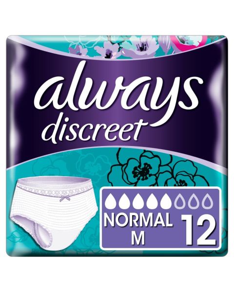 Always Discreet Underwear Normal - Medium - Pack of 12 