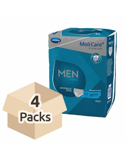 MoliCare Premium MEN Pants (7 Drops) - Medium - Case - 4 Packs of 8 