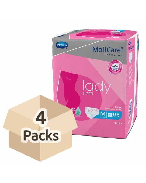 MoliCare Premium Lady Pants (7 Drops) - Medium - Case - 4 Packs of 8 