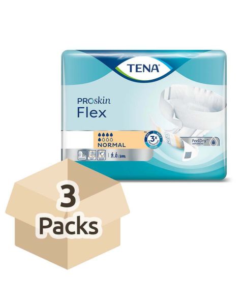 TENA ProSkin Flex Normal - Large - Case - 3 Packs of 34 