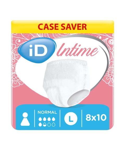 iD Intime Pants Normal - Large - Case - 8 Packs of 10 