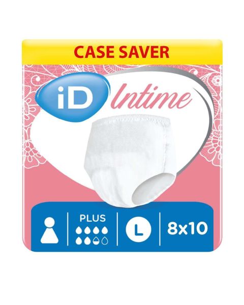 iD Intime Pants Plus - Large - Case - 8 Packs of 10 