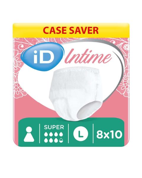 iD Intime Pants Super - Large - Case - 8 Packs of 10 