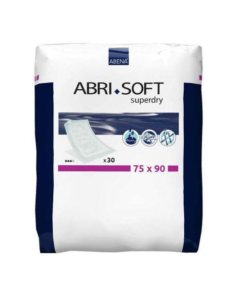 Abena Abri-Soft Disposable Bed Pads with Adhesive Strip - 75x90cm - Pack of 30 