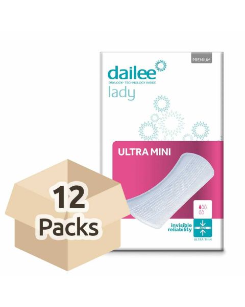 Dailee Lady Premium Ultra Mini - Case - 12 Packs of 28 