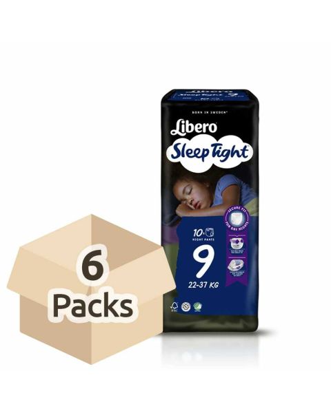 Libero SleepTight 9 (22-37kg) - Case - 6 Packs of 10 