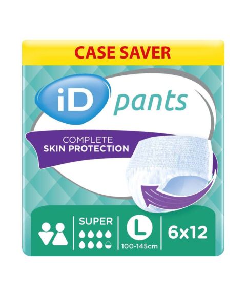 iD Pants Super - Large - Case - 6 Packs of 12 