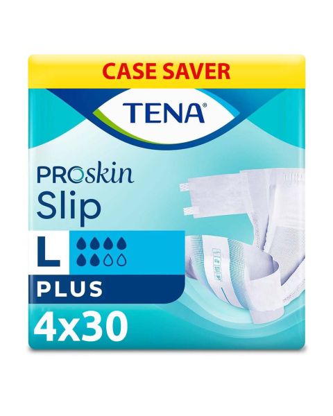 TENA Proskin Slip Plus - Large - Case - 4 Packs of 30 