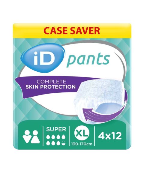 iD Pants Super - Extra Large - Case - 4 Packs of 12 