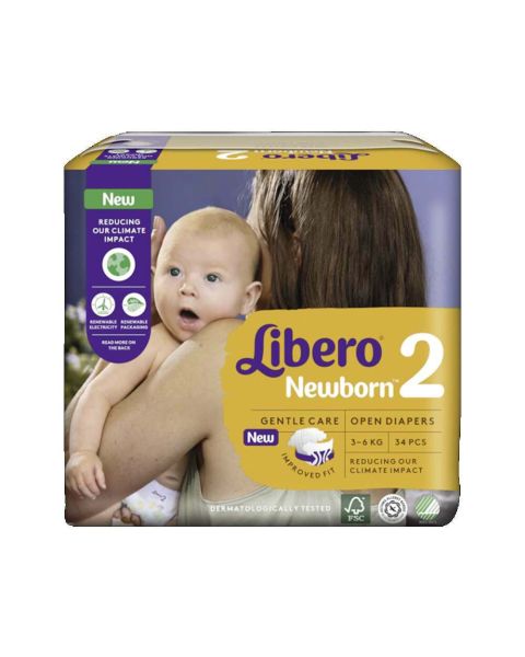 Libero Newborn 2 (3-6kg) - Pack of 34 