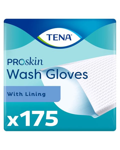 TENA Wash Glove with Lining - 175 Gloves 
