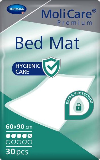 MoliCare Premium Bed Pad (5 Drops) - 60cm x 90cm - Case - 4 Packs of 30 